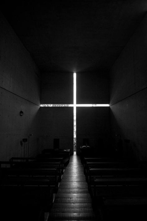 Church of Light. And I Church Of Light, Tadao Ando Architecture, Shadow Architecture, Concrete Architecture, Tadao Ando, Japanese Architect, Sacred Architecture, Our Universe, Church Interior