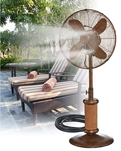 Outdoor Misting Fan, Outdoor Fans, Misting Fan, Stand Fan, Collection Ideas, Outdoor Fan, Door Upgrade, House Outside Design, Backyard Retreat