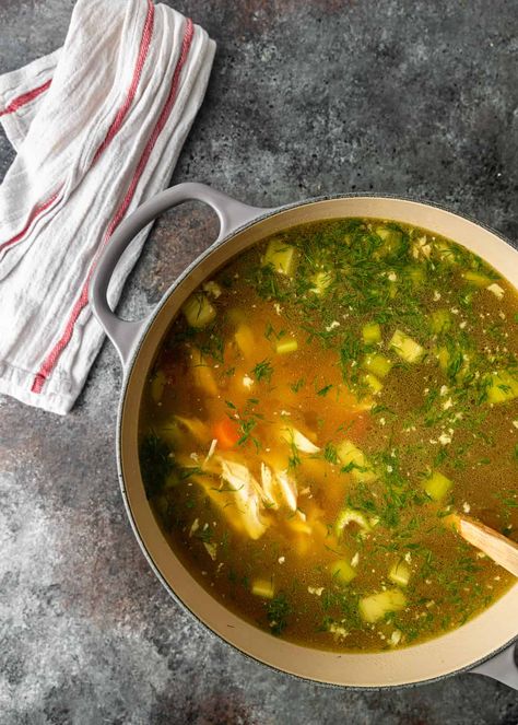 Matzo Ball Soup, also known as Jewish penicillin, is filled with hearty matzo balls, chicken, and tons of veggies. It’s warm and comforting! Jewish Penicillin Soup, Jewish Penicillin Soup Chicken, Jewish Chicken Soup, Matzo Ball Soup Recipe, Matzah Ball Soup, Lebanese Lentil Soup, Matzo Balls, Matzah Ball, Avgolemono Soup