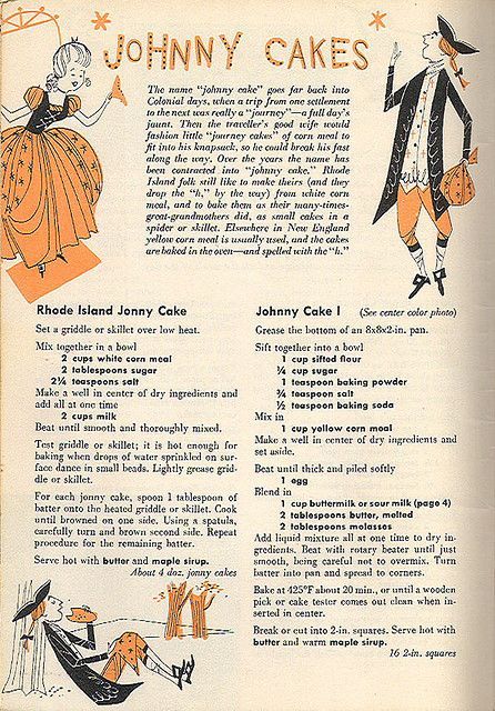 The New England Cookbook - Johnny Cakes by 4 Color Cowboy, via Flickr: Johnny Cakes Recipe, Johnny Cakes, Johnny Cake, Heirloom Recipes, Recipes Book, Handwritten Recipes, Gateaux Cake, Vintage Cooking, Grandmas Recipes