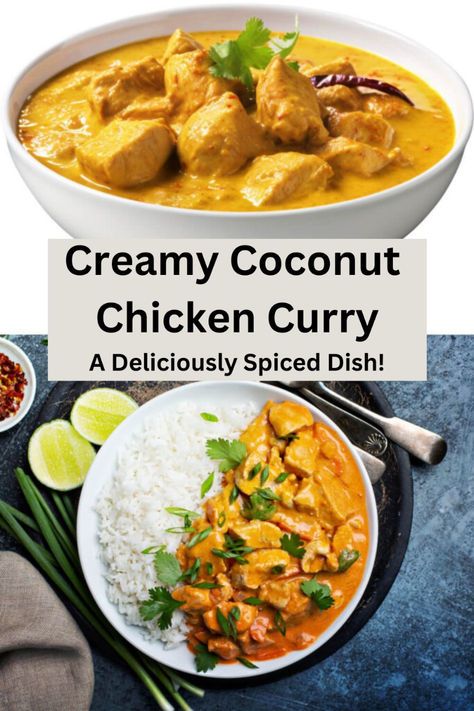 Coconut Chicken Rice Bowl Skinnytaste, Healthy Dinner Recipes Coconut Milk, Spicy Brazilian Coconut Chicken, Ginger Curry Chicken, Rotisserie Chicken Coconut Curry, Simple Curry Chicken Recipes, Curry Powder Chicken, Coconut Lime Curry Chicken, Curry Chicken Casserole Recipes