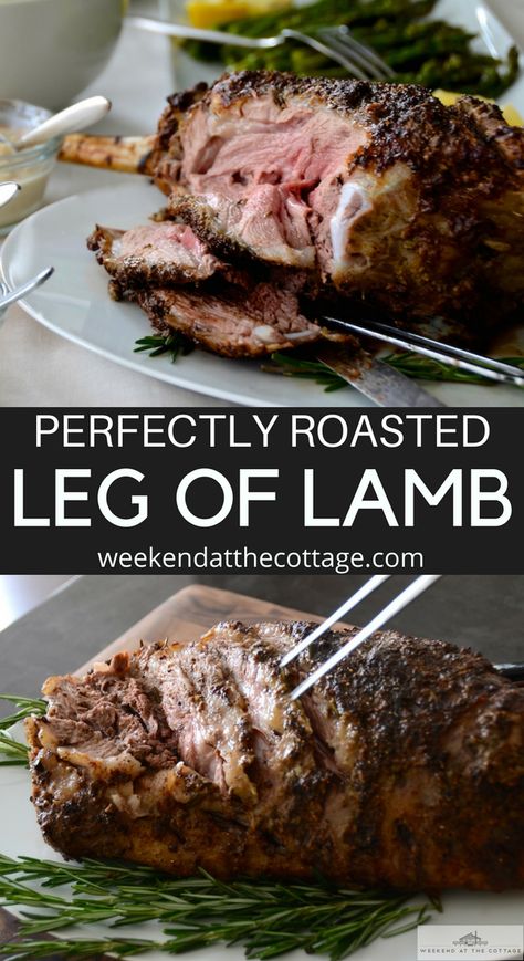 Lamb Roast Recipe, Roasted Leg Of Lamb, Lamb Shoulder Roast, Lamb Rack, Roast Leg Of Lamb, Lamb Leg Recipes, Lamb Dinner, Roast Lamb Leg, Roast Lamb