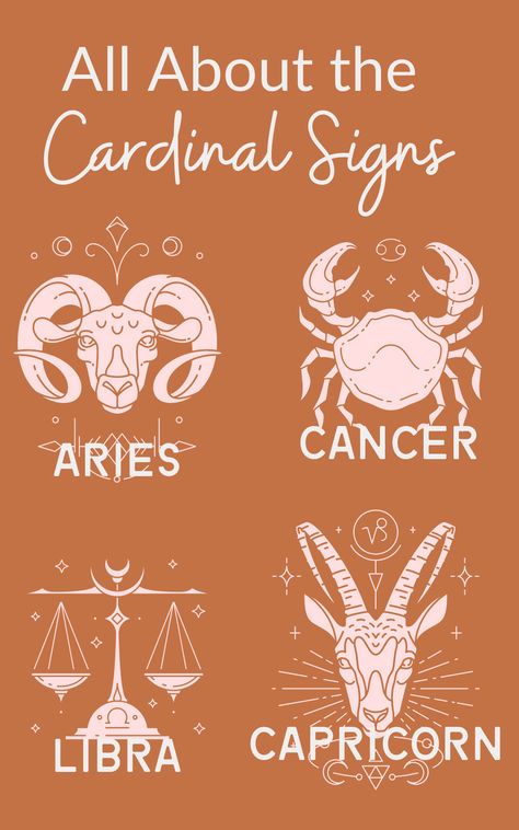 Just Posted! All About the Cardinal Signs Cardinal Signs Zodiac, Libra North Node, Libra And Capricorn, Cardinal Signs, Mars In Sagittarius, Aries Vibes, Capricorn Vibes, Capricorn Aries, Aries Rising