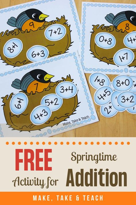 Addition Activities, Addition Games, True Spring, Winter Kindergarten, Addition Facts, Math Game, Activities Preschool, Math Activity, Math Addition