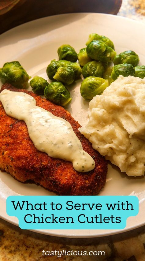 What sides go with chicken cutlets | what to serve with breaded chicken cutlets | Side Dishes for Chicken Cutlets | summer dinner recipes | healthy lunch ideas | dinner ideas | breakfast ideas | easy healthy dinner recipes Chicken Cutlet Dinner Ideas Sides, Sides For Chicken Cutlets, Chicken Cutlet Side Dishes, Chicken Cutlet Dinner Ideas, Fried Chicken Cutlets, Chicken Cutlet Recipes, Breaded Chicken Cutlets, Boiled Chicken Breast, Chicken Breast Cutlet