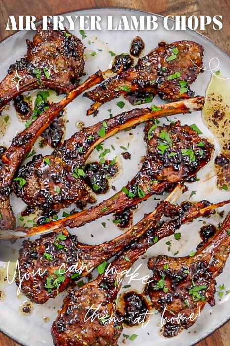 Air Fryer Lamb Chops but Better with a Glaze Teriyaki Lamb Chops, Oxtail Ragu Recipe, Oxtail Ragu, Air Fryer Lamb Chops, Air Fryer Lamb, Lamb Chops Marinade, Homemade Marinade, Lamb Chop Recipes, Ragu Recipe