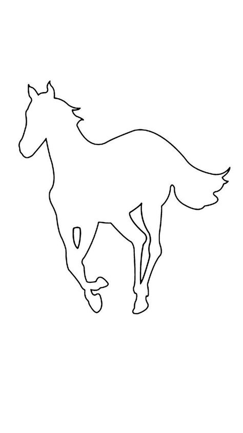 White Horse Deftones, Deftones Drawing Ideas, Horse Flash Tattoo, Deftones Horse Tattoo, Deftones Stencil, Deftones Lyrics Tattoo, Horse Tattoo Stencil, Deftones Design, Horse Tattoo Outline