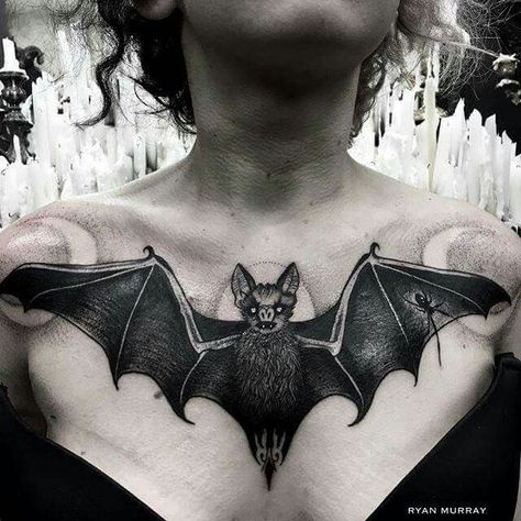 Bat Chest Tattoo, Sternum Tattoos, Bats Tattoo Design, Tattoo Chest, Bad Choices, Goth Tattoo, Tattoos Mandala, Red Tattoo, Bat Tattoo