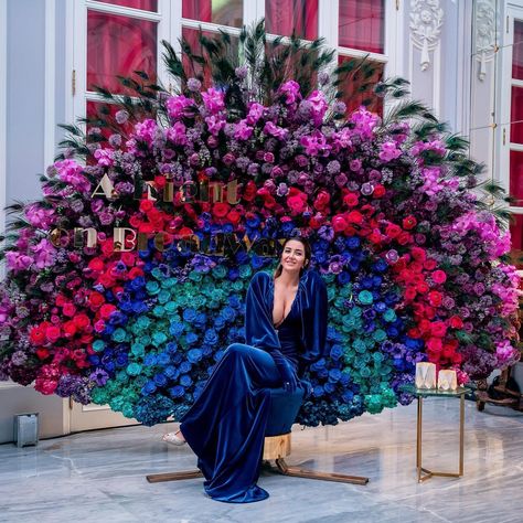 Peacock Flower, Hotel Flowers, Flower Garland Wedding, Wedding Planning Decor, Flower Decorations Diy, Flower Wall Backdrop, Flower Installation, Shade Flowers, Floral Event Design