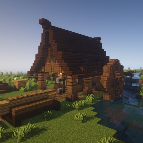 Minecraft Sawmill, Minecraft Mill, Minecraft Challenges, Saw Mill, Village Ideas, Minecraft Decorations, Water Wheel, Minecraft Ideas, Minecraft Designs