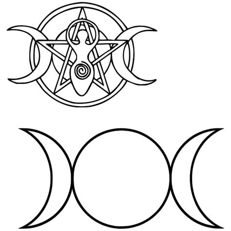 Triple Moon Goddess, Sacred Symbols, Triple Moon, Moon Goddess, Cricut Projects, Cricut Design, Cricut, Moon, Tattoos