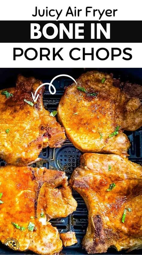 Air Fry Pork Recipes, Cook Pork Chops In Air Fryer, Think Pork Chops In Air Fryer, Pork Chop Recipes Air Fryer Oven, Best Air Fryer Pork Chops Bone In, Pork Chops In The Airfryer, Bone In Pork Chops Air Fryer, Bone In Pork Chop Recipe Air Fryer, Pork Chops Fried Bone In