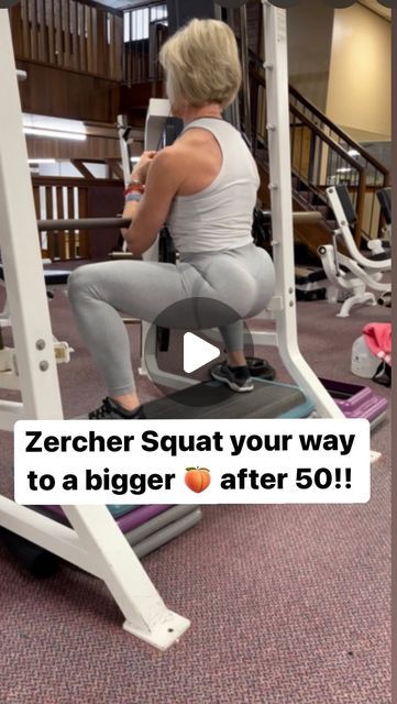 1,163 likes, 25 comments - wandamayeux_ifbbpro on October 28, 2022: "#fitover55 YES YOU CAN build a🍑after 50 🎉 Zercher squats are fabulous for glute gains AND there's no direct spinal loading of weight so...". Squats For Glutes, Squats Before And After, Low Squats, Zercher Squat, Glute Gains, Squat Variations, Fit Over 40, Smith Machine, Front Squat