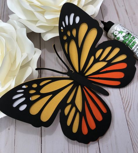 3D Butterflies/ Wall Decor/ Party Decor/ Mexican Party/ Mexican Theme Party/ Monarch Butterflies by NormaFloresCreations on Etsy Diy Paper Flower Wall, Paper Flower Wall Art, 3d Butterfly Wall Decor, Diy Paper Butterfly, Butterfly Cutout, Mexican Party Theme, Beautiful Butterflies Art, Paper Flower Decor, Easy Arts And Crafts