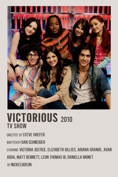 Minimalist Polaroid Poster, Victorious Cast, Stranger Things Costume, Polaroid Posters, Iconic Movie Posters, Tv Series To Watch, Film Posters Minimalist, Childhood Tv Shows, Nickelodeon Shows