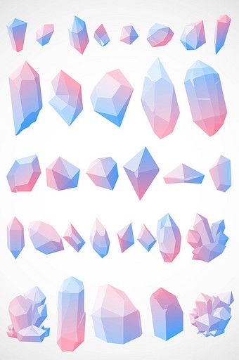 How To Color Crystals, Crystal Illustration Graphic Design, Crystal Graphic Design, Element Logo Design, Crystals Illustration, Crystal Icon, Stone Illustration, Crystal Poster, Kawaii Crystal