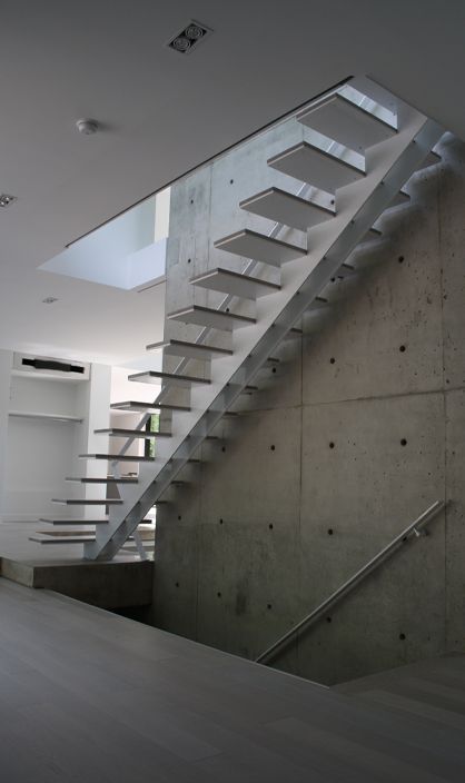 Floating stair company offering prefab stairs, frameless glass railings and more modern stair needs Prefab Stairs, Interior Stair Railing, Interior Design Degree, Entryway Stairs, Stairs To Heaven, Glass Railings, Best Interior Paint, Stairs Design Interior, Hand Rail