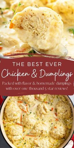 Best Ever Chicken, Chicken Dumplings Recipe, Chicken And Dumplings Recipe, Homemade Chicken And Dumplings, Homemade Dumplings, Chicken Dumplings, Avocado Dip, Dumplings For Soup, Dumplings Recipe