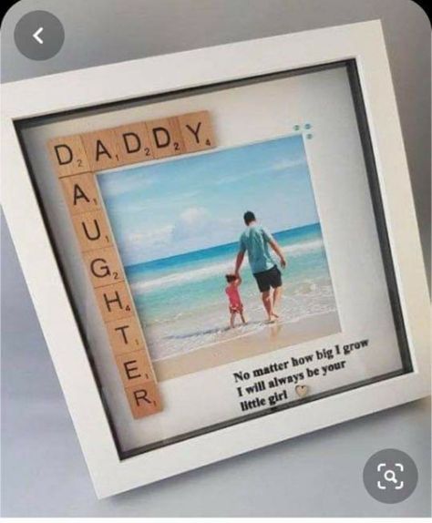 Christmas Presents For Dad, Free Birthday Gifts, Saint Valentin Diy, Daddy And Daughter, Valentines Bricolage, Cards For Men, Birthday Presents For Dad, Birthday Daughter, Scrabble Frame