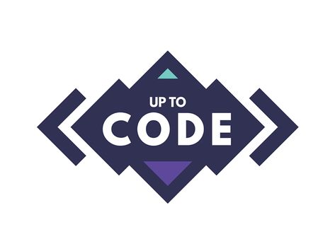 Up To Code - Hackathon Logo Concept by Dan Flynn on Dribbble Hackathon Logo, Security Robot, Logo Elements, Logo Concept, Creative Professional, Global Community, Concept Design, Coding, ? Logo