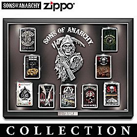 Sons Of Anarchy Zippo® Lighter Collection Zippo Art, Custom Display Case, Mens Copper Bracelet, Zippo Collection, Vintage Lighters, Lighter Collection, Anne Stokes, Cool Lighters, Morale Patches