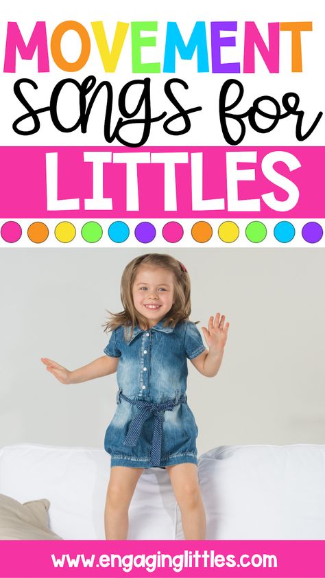 Toddler Music And Movement Activities, Preschool Games Movement, Movement Songs For Toddlers, Music And Movement For Toddlers, Music And Movement Preschool, Toddler Songs With Actions, Movement Activities For Toddlers, Music Activities For Toddlers, Preschool Movement Activities