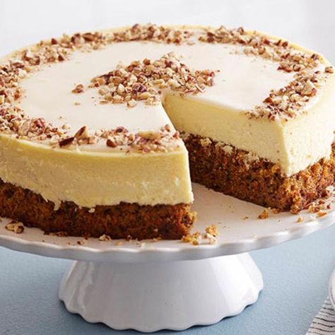 Carrot Cake Cheesecake Recipe, Carrot Cheesecake, Carrot Cake Cheesecake, Cake Cheesecake, Cheesecake Mini, Torte Cupcake, Gateaux Cake, Creamy Cheesecake, Perfect Sense