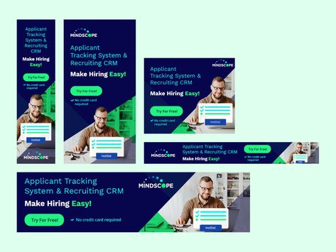 Mindscope - Display Ad Design Set Display Ads Inspiration, Accounting Ads Creative, Display Ads Design Web Banners, Google Display Ads Design, Digital Banner Ads, Google Ad Design, Web Ad Design, Google Ads Design Creative, Digital Ad Design