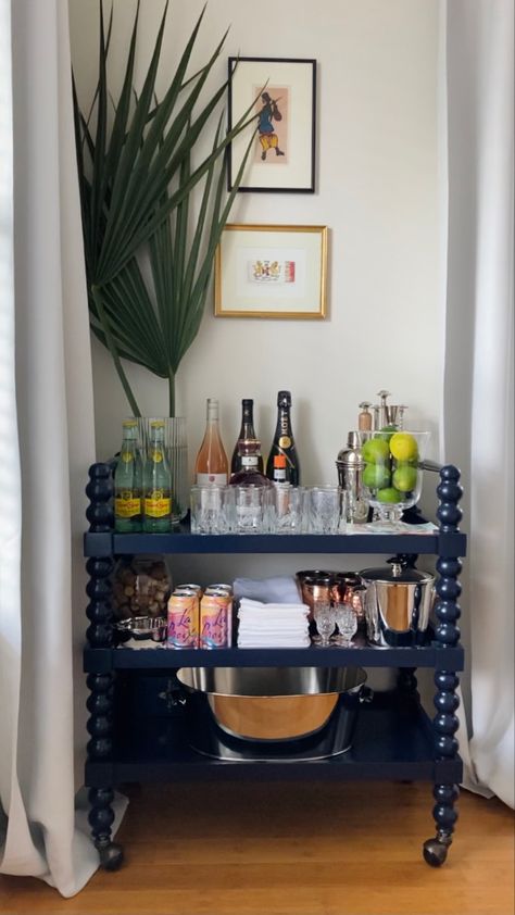 #wayfair #barcart Matchbook art by Tani Greenspan of The Poppy Society Upcycle Bar Cart, Apartment Bar Cart, Wine Apartment, Unique Bar Cart, Bar Cart Ideas, Apartment Bar, Farm Hacks, Modern Bar Cart, Cart Ideas