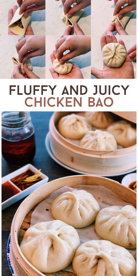 Chicken Buns, Tiffy Cooks, Fluffy Chicken, Dim Sum Recipes, Chinese Cooking Recipes, Steamer Recipes, Party Dishes, Dumpling Recipe, Bun Recipe