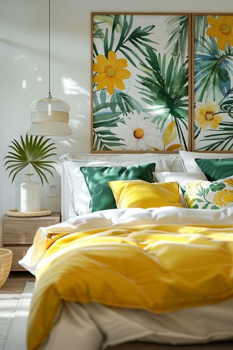 Tropical Interior Design Bedroom, Tropical Summer Wallpaper, The Summer Aesthetic, Summer Bedroom Ideas, Summer Bedroom Decor, Caribbean Decor, Themed Bedroom Ideas, Daily Cleaning Schedule, Printable Schedule