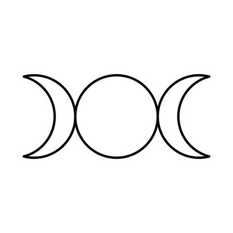 Maiden Mother And Crone, Triple Goddess Symbol, Maiden Mother Crone, Goddess Symbol, Goddess Symbols, Moon Symbols, Witch Tattoo, Goddess Tattoo, Triple Moon Goddess