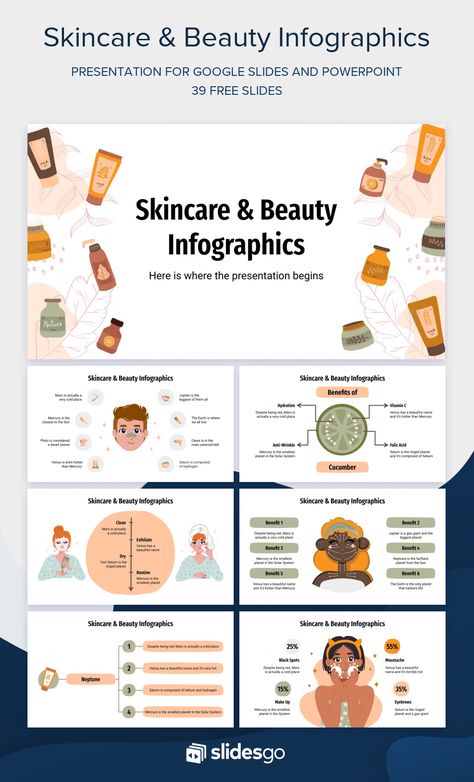 Skincare & Beauty Infographics Beauty Infographic Design, Skincare Presentation, Beauty Infographic, Carbon Element, Ppt Theme, Ppt Template Design, Free Powerpoint Presentations, Templates Powerpoint, Powerpoint Slide Designs