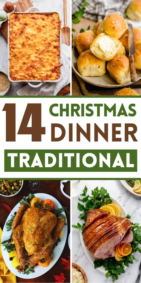 There’s nothing like a traditional Christmas dinner. It brings family and friends together for a warm holiday meal. From classic roasts to tasty sides, Christmas dinner has it all. The dishes are comforting, full of flavor, and always festive. #TraditionalChristmasDinner #ChristmasRecipes 3 Course Christmas Dinner, Christmas Dinner Essentials, Classic Christmas Dishes, Traditional Christmas Meal Ideas, Christmas Dinner Inspiration, Christmas Classic Recipes, Christmas Dinner Must Haves, Christmas Dinner Traditions Fun, No Traditional Christmas Dinner