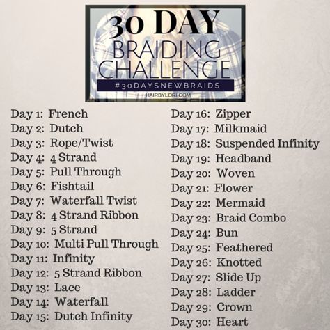 New Braids, Challenge 30 Days, Waterfall Twist, Challenge List, Half Braided Hairstyles, 30 Day Art Challenge, Hair Challenge, Cool Braids, Braided Hairstyles For Wedding