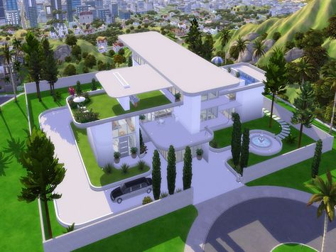 Sims Futuristic House, Sims 4 Futuristic House, Lots Sims 4, Sims Lots, Futuristic House, The Sims 4 Lots, Sims 4 Lots, Futuristic Building, Modern Futuristic