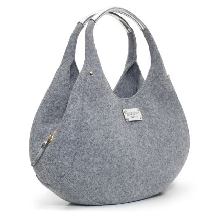 Inspiration Kate Spade Grey Felt Bag. yum