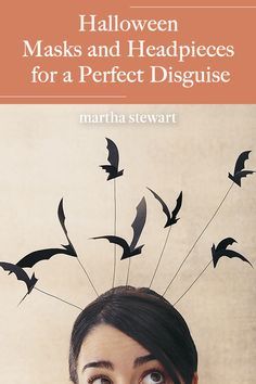 Masks and headpieces are simple alternatives to full Halloween costumes but they are no less charming. Try one of our unique ideas for a disguise that's truly bewitching. #marthastewart #halloween #halloweendecor #fall Funny Women Costumes, Easy Adult Halloween Costumes, Halloween Costumes Funny, Pretty Woman Costume, Halloween Costumes Plus Size, Costumes For Work, Iconic Halloween Costumes, Woman Costumes, Costumes Funny