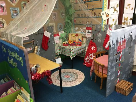 Santa's Workshop Role Play Christmas in EYFS Christmas Role Play Eyfs, Santas Workshop Role Play Area, Role Play Areas Eyfs, Eyfs Christmas, Christmas Eyfs, Grotto Ideas, Santa's Grotto, Nursery Christmas, Santa Workshop