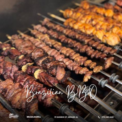 Enjoy the best of Brazilian barbecue here at Brasilia Grill. 🥩🇧🇷   Come and taste a variety of succulent cuts prepared with care and tradition.   We look forward to seeing you!  Desfrute do melhor do churrasco brasileiro aqui no Brasilia Grill.   Esperamos por você!  📍99 Monroe St, Newark,NJ 📞 973 589-8682  🕐 Monday - Saturday | Segunda a Sábado: 11:30AM - 11:00PM        Sunday | Domingo: 12:00PM - 10:00PM  #newark #newjersey #brazilianfood #allyoucaneatbbq Brazilian Barbecue, Newark New Jersey, Newark Nj, Brazilian Food, Looking Forward To Seeing You, Snack Ideas, All You Can, New Jersey, Succulent