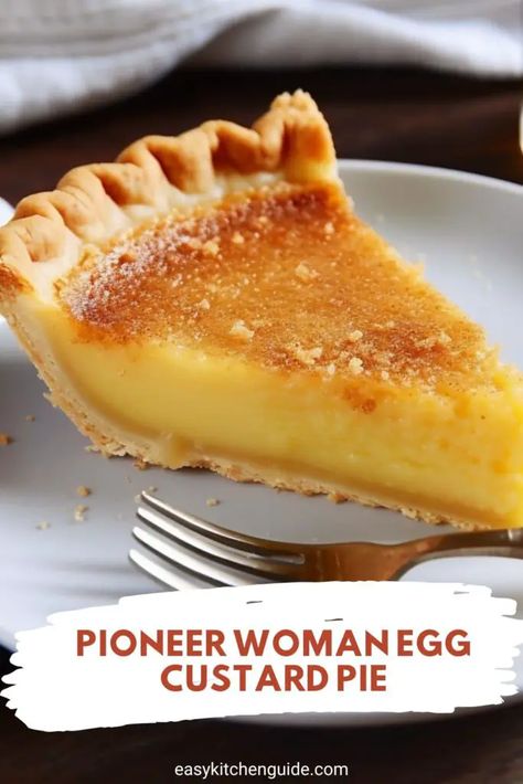 Last Updated on August 2, 2023 The Pioneer woman egg custard pie is a twist to classic recipe that has been passed down through generations. This delicious dessert is made with just a few simple ingredients and can be served either hot or cold. It’s the perfect dessert for any occasion, from birthdays to holidays. ... Read more Pioneer Woman Egg Custard Pie, Old Fashion Egg Custard Pie Recipe, Impossible Egg Custard Pie, Pioneer Woman Custard Pie, Old Fashioned Egg Custard Pie Recipe, Crustless Custard Pie, Custard Pie Recipe Easy, Egg Pie Recipe, Best Custard Pie Recipe