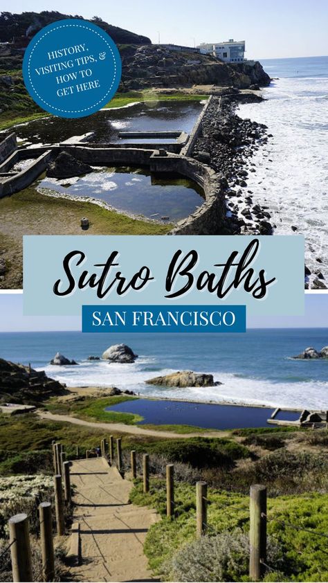 Photos of Sutro Baths in San Francisco Sutro Baths San Francisco, San Francisco Attractions, California Places To Visit, Sutro Baths, Alcatraz Island, San Fran, Famous Landmarks, Hidden Gem, America Travel