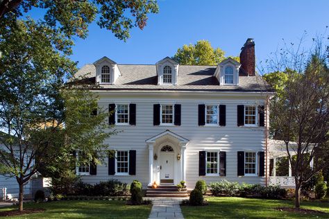 Center Hall Colonial Exterior, Maplewood Nj, Center Hall Colonial, Beautiful Front Doors, Colonial Exterior, Front Door Entrance, House Exteriors, Colonial House, Ranch Style