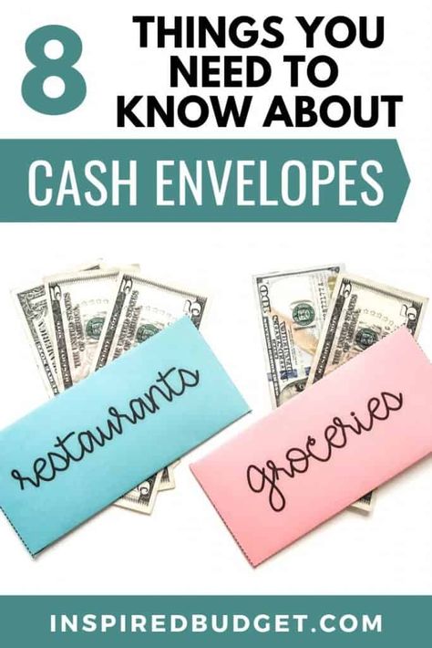 8 Things Everyone Should Know About Cash Envelopes - Inspired Budget Things Everyone Should Know, Cash Envelope Budget System, Money Envelope System, Free Budget Printables, Envelope Budget System, Cash Budget Envelopes, Budgeting System, Money Plan, Cash Budget