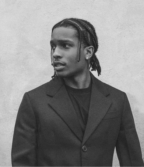 Asap Rocky Hairstyle, Asap Rocky Hair, Asap Rocky Braids, Loc Hairstyles For Men, Rakim Mayers, Twist Hair Men, Black Boy Hairstyles, Hair Twists Black, Cornrow Hairstyles For Men