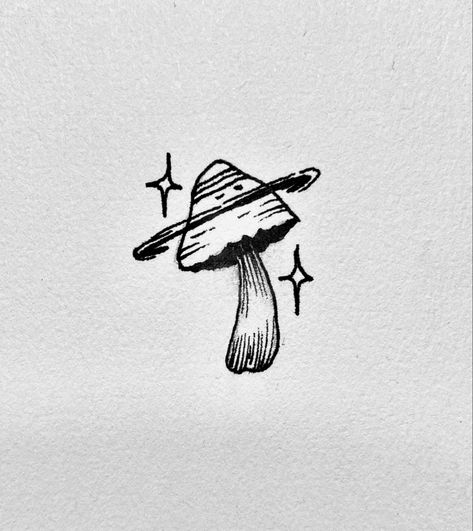 Simple 1 Inch Tattoos, Mushroom Tattoo Aesthetic, Mushroom Drawing Simple Easy, Mushroom Simple Tattoo, Small Simple Mushroom Tattoo, Small Shroom Tattoo, Tattoo Ideas Female Mushroom, Cute Mushroom Tattoo Simple, Golden Teacher Mushroom Tattoo