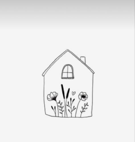 House Tattoo Minimalist, Tiny House Tattoo, Houses Tattoo, House Doodle, Scene Tattoo, House Tattoo, Bamboo Necklace, M Tattoos, Sweden House