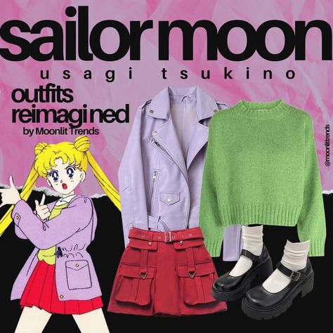 Sailor Moon: Usagi Tsukino | outfits reimagined Which one is your favorite?? Sailor Moon Uniform, Sailormoon Costumes, Sailor Moon Outfits Anime, Sailor Moon Outfit Ideas, Usagi Tsukino Outfits, Sailor Moon Inspired Outfits, Moon Guardian, Sailor Moon Costume, Sailor Moon Outfit