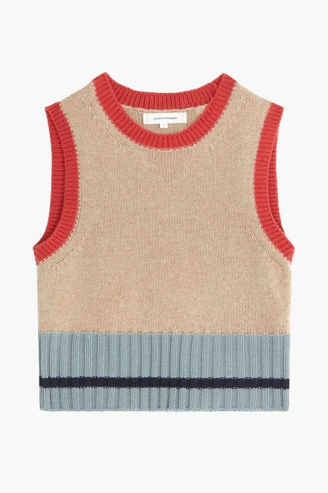 Best sleeveless knitted vests to buy for 2021 Knitted Waistcoat, Knitted Vests, Knit Vest Pattern, Sleeveless Sweater Vest, Striped Vests, Sweater Vests, Chunky Wool, Knitted Vest, Sleeveless Pullover