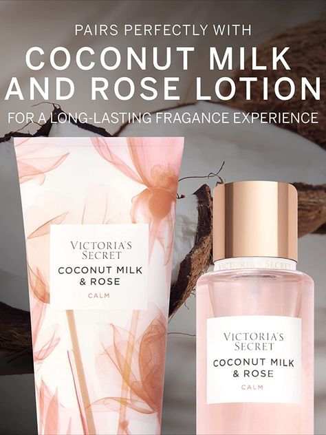 "Indulge in a Sensual Escape: Victoria's Secret Coconut Milk and Rose Body Mist for Women - 8.4 oz" Victoria's Secret Body Mist, Rose Lotion, Victoria Secrets Coconut, Victoria Secret Body Mist, Rose Body, Body Mist, Women Perfume, Body Spray, Coconut Milk